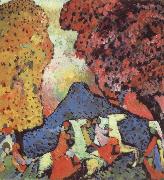 Wassily Kandinsky Kek hegy painting